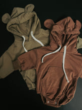 Load image into Gallery viewer, Teddy Bear Hoodie Romper
