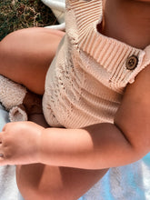 Load image into Gallery viewer, Sticks and Stones Beige Knit Overalls

