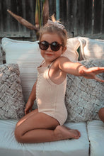Load image into Gallery viewer, Sticks and Stones Beige Knit Overalls
